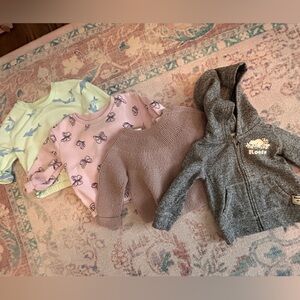 4 sweaters for 9-12 month old baby girl